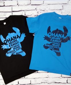 Ohana Means Family Stitch Tee Shirt For The Whole Family