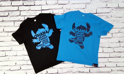 Ohana Means Family Stitch Tee Shirt For The Whole Family
