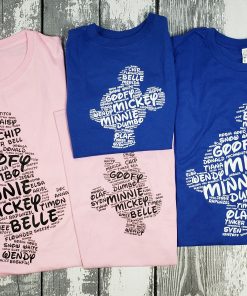Matching Mickey Minnie Family Vacation Shirts Can Be Customized/Personalized With Your Names for your Disney World or Disneyland Trip