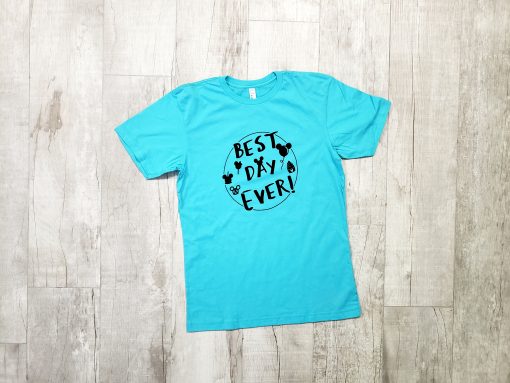 BEST DAY EVER Matching Disney Tee T-Shirt Mickey Shaped Snacks Balloon - Image 3