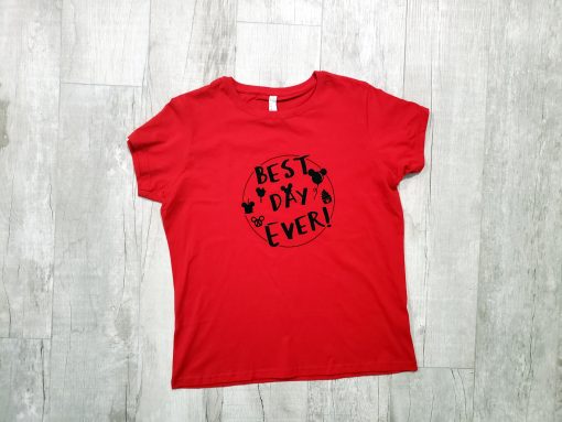 BEST DAY EVER Matching Disney Tee T-Shirt Mickey Shaped Snacks Balloon - Image 7