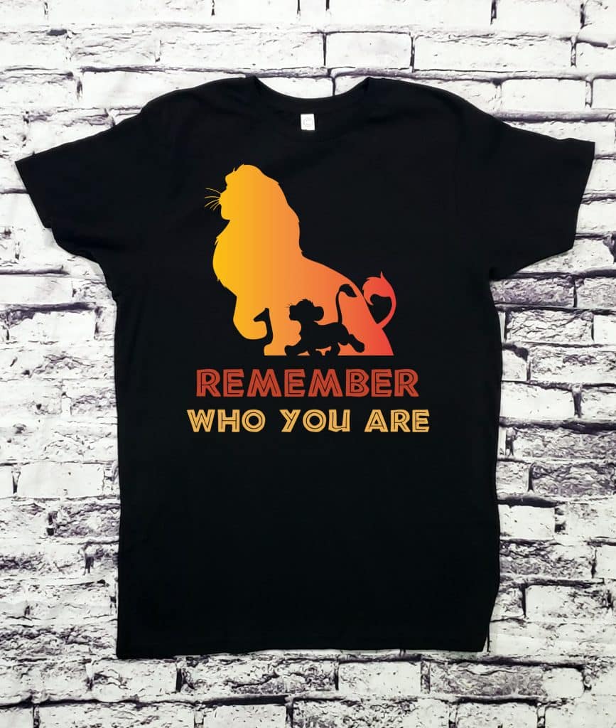 Remember Who You Are Simba Lion King Inspirational Quote T-Shirt