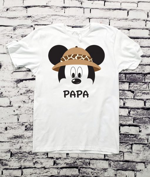 Safari Hat Mickey Head and Safari Minnie Hat/Bow Head Personalized Disney Animal Kingdom Family Vacation Shirts - Image 7