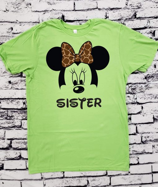 Safari Hat Mickey Head and Safari Minnie Hat/Bow Head Personalized Disney Animal Kingdom Family Vacation Shirts - Image 5