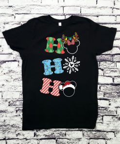 Ho Ho Ho Mickey and Minnie Christmas Shirt Disney Reindeer Snowflake