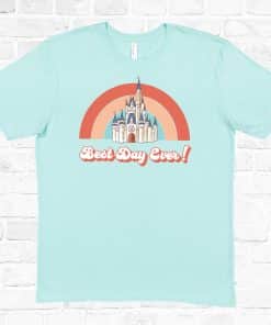Alternative view of Rainbow Disney Castle Matching Family Vacation Shirts Custom Retro Disney World WDW Disneyland Disney Trip Shirt