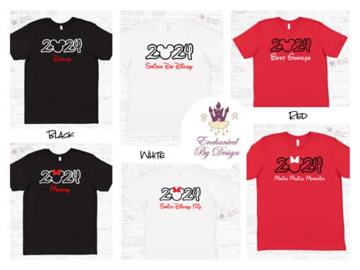 Matching 2024 Custom Disney Family Vacation Personalized Shirts Featuring YOUR FAMILY or Custom Text Disney Cruise Shirts Matching Group Shirts - Image 2